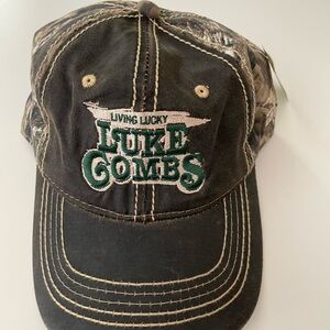 “Living Lucky Luke Combs”Black and Tan Party Hat by Port Authority